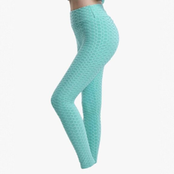 Pants - Textured Tights XL Turquoise